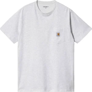 Carhartt WIP S/S Pocket T-Shirt Ash Heather T-shirts Snowleader Gratis Retour