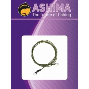 Ashima Coated Leader Loop-R-Swiv 100cm/ 30lbs Alleen Vandaag